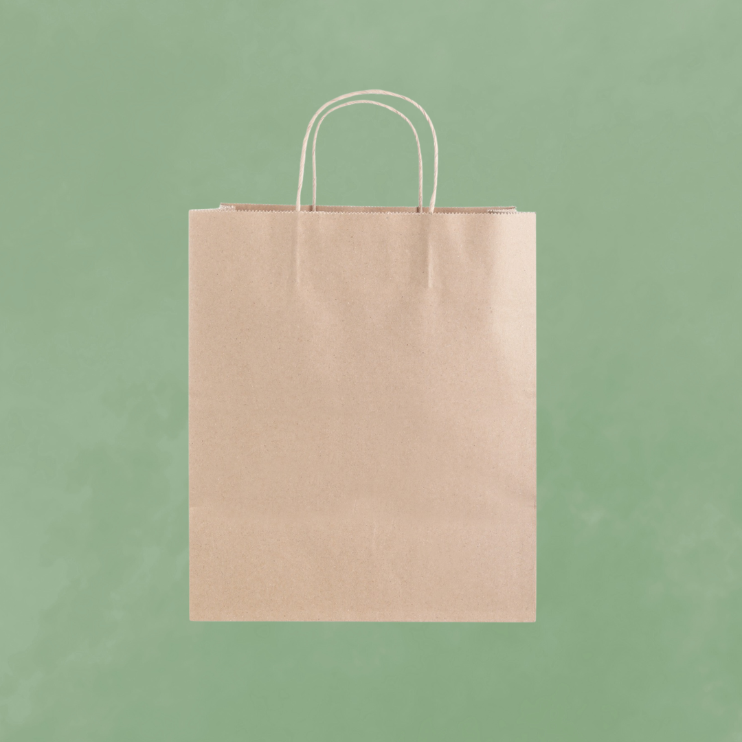 Paper bags with twisted handles