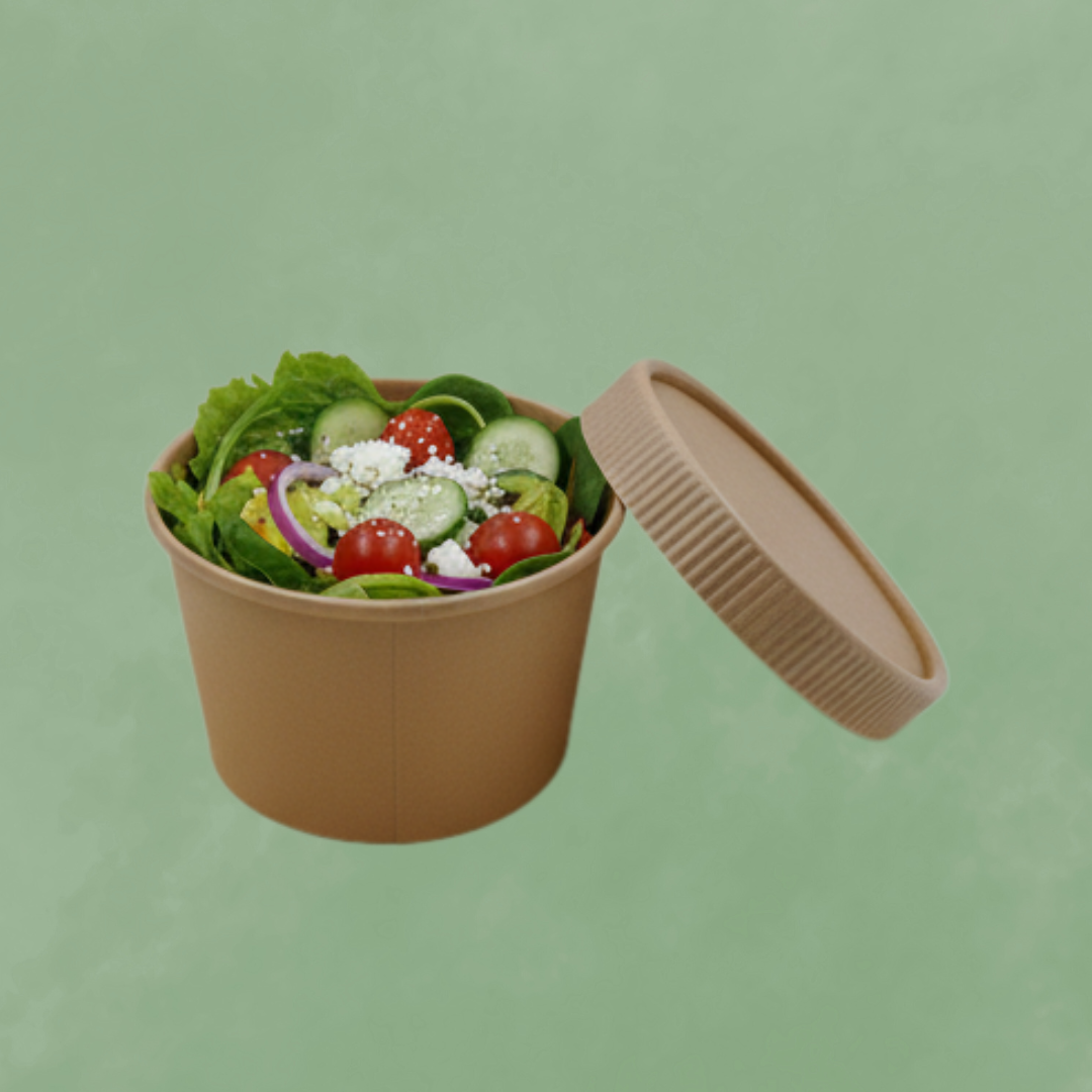 Brown Paper Food Container with lid