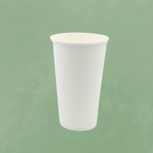 Disposable plain white paper cups