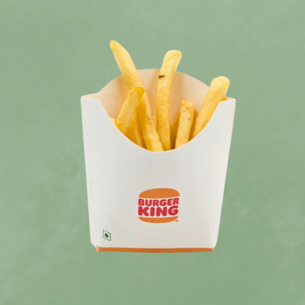 Fries box with fries