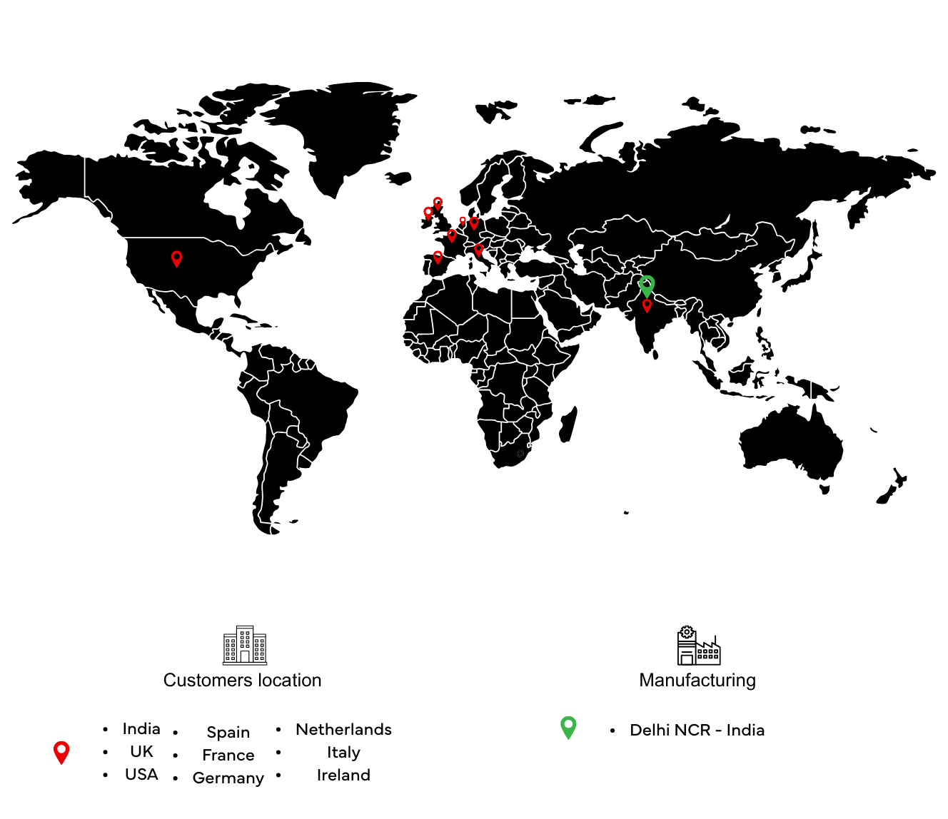 Manufacturing and export map WSCS India
