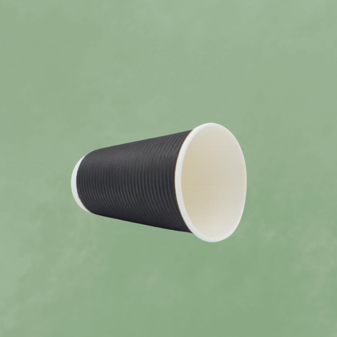 Ripple Wall Paper Cup Black
