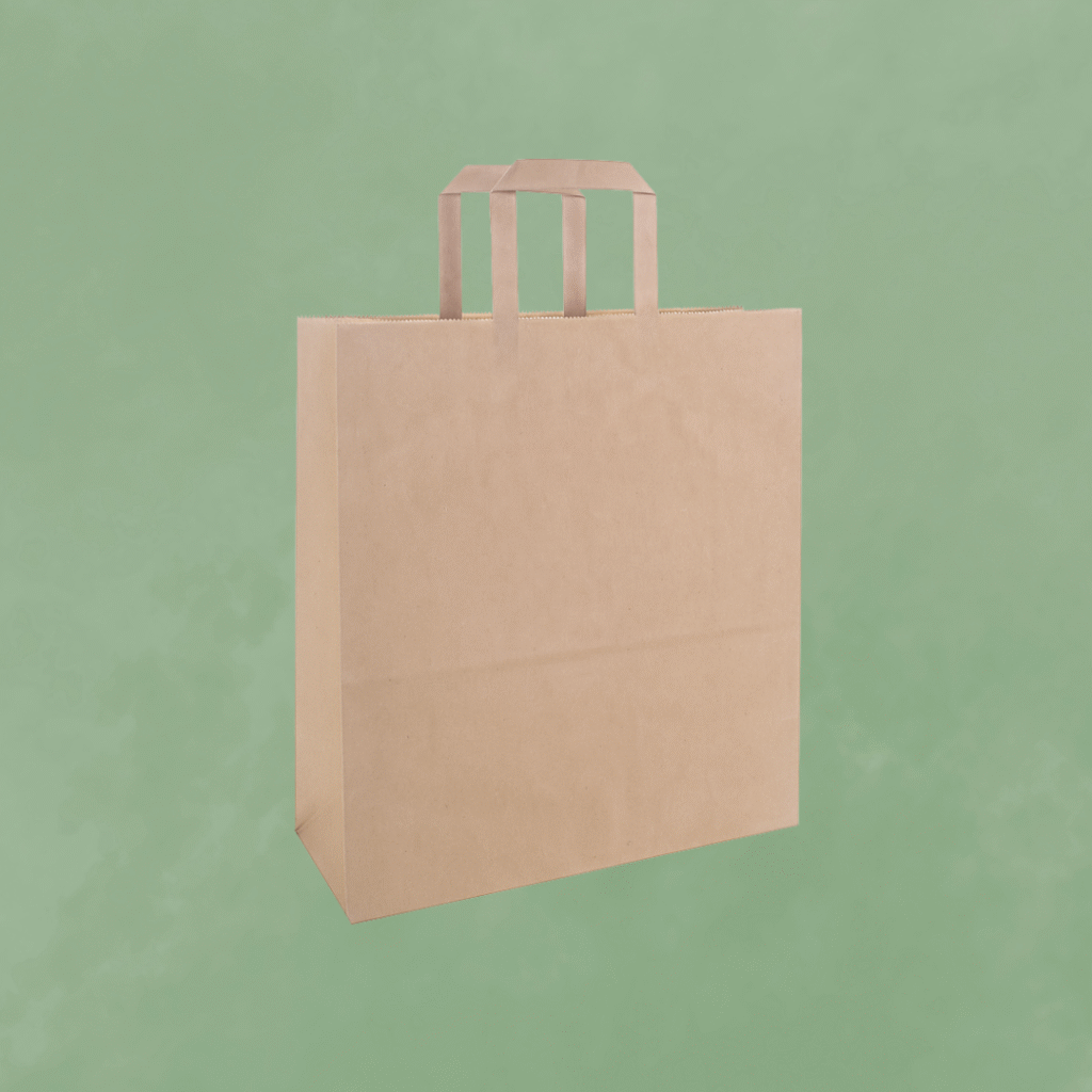 Flat handle paper bags