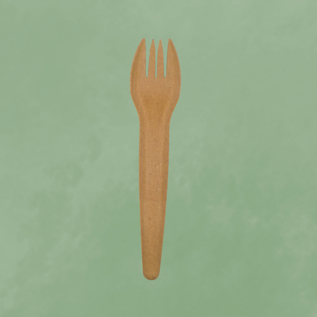 Paper fork brown