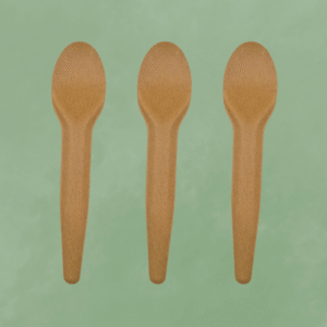 Brown paper spoon