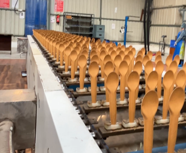 Paper cutlery factory view