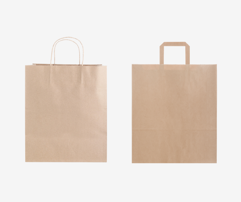 Paper Bags with handle - Flat handle and twisted handle