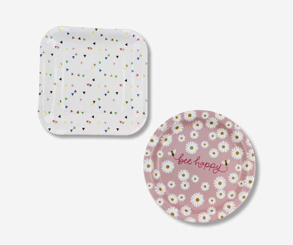 Paper plates square and circle
