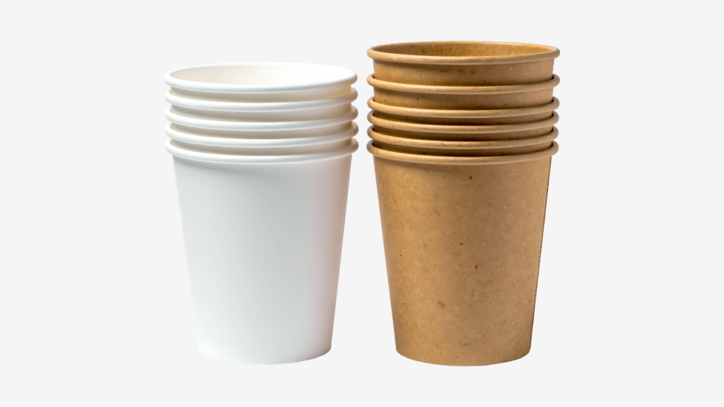 Single wall paper cups