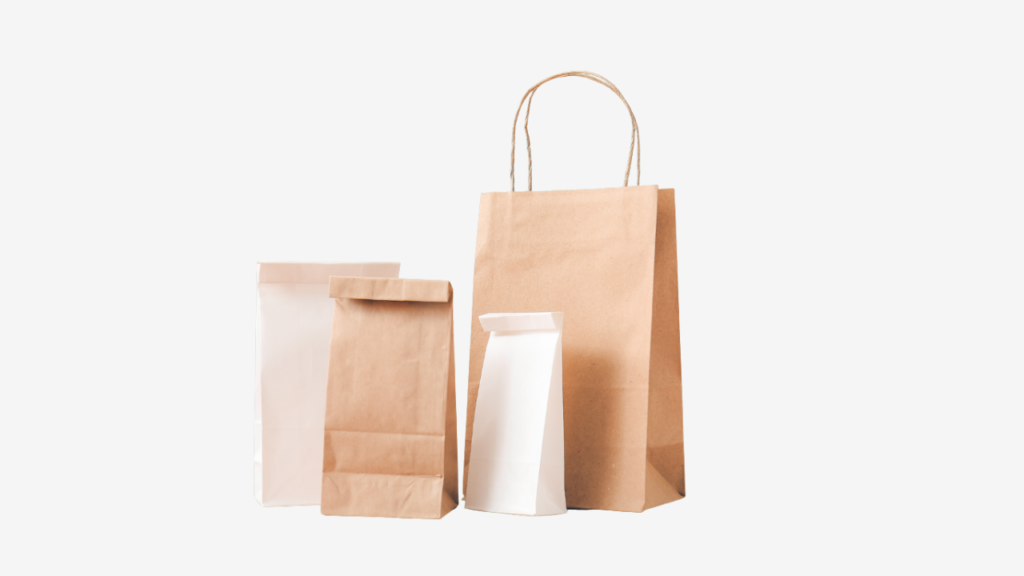 paper bags brown and white