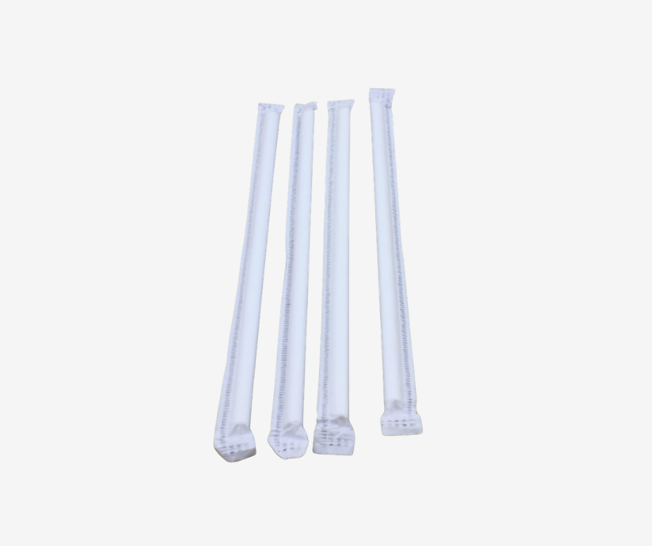 Paper straws in paper pouch