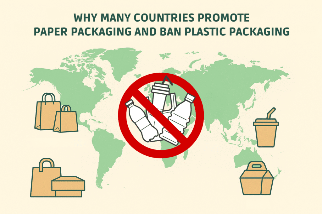 Plastic ban and promote paper packaging